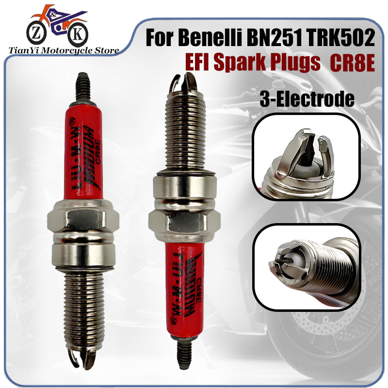 1PCS CR8E 3-Electrode EFI Moto - đánh giá và giá Motorcycle Spark Plug