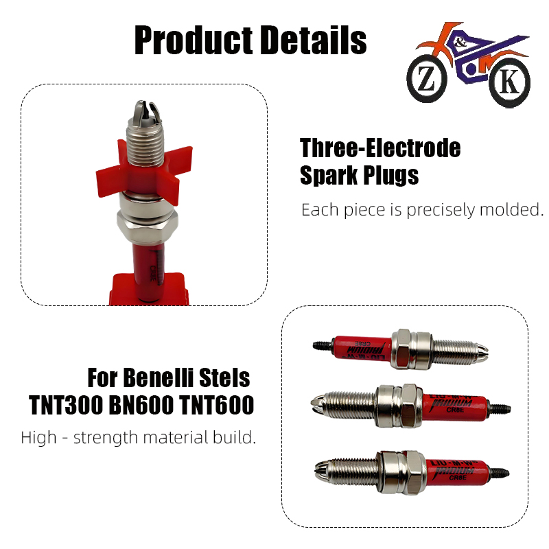 1PCS CR8E 3-Electrode EFI Moto - đánh giá và giá Motorcycle Spark Plug