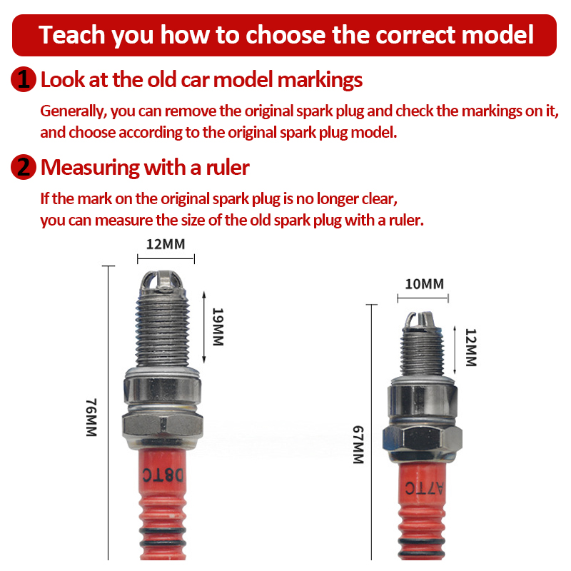 1/2PCS Racing Spark Plug 3 Tri - đánh giá và giá Motorcycle Spark Plug